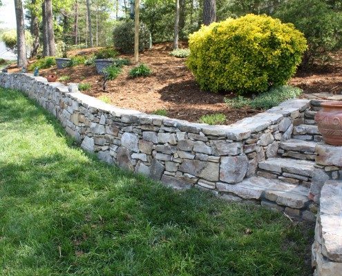 retaining wall-soil erosion-native stone-hardscape-Asheville