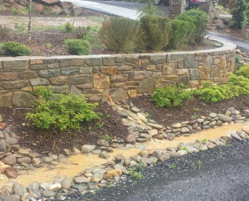 stormwater-drainage-retaining wall-landscaping
