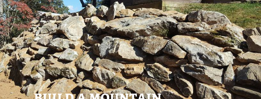 mountain boulder retaining wall